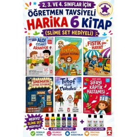 Resim Timaş Çocuk Timaş 2,3. ve 4.sınıflar Için Öğretmen Tavsiyeli Harika 6 Kitap -2 (Slime Set Hediyeli) 