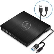 Resim alfalink Al-dvd15 Harici Dvd Rw External Taşınabilir Ultra Ince USB+Type-C 3.0 Cd/dvd Optik Okuyucu 
