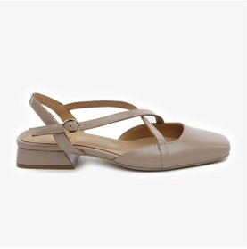 Resim Greyder 59270 Vizon Kırışık Rugan Hakiki Deri Kadın Babet-876 Vizon-rugan Vizon 