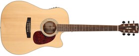 Resim Cort MR710FNS Elektro Akustik Gitar - Natürel Satin (Profesyonel) | Masif Ladin Kapak, Dreadnought Kasa, Fishman Presys EQ, Doğal ve Dengeli Akustik Tonlar 