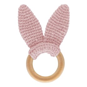 Resim Babyjem Ahşap Halka Diş Kaşıyıcı - Pembe 