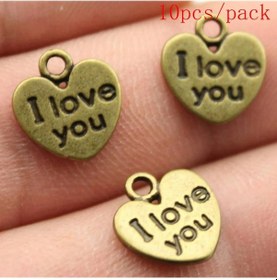 Resim Wecharms El Yapımı Kalp Charms Takı Kiti - Dıy Kolye Aksesuarları Mavi Çinko Kaplama 