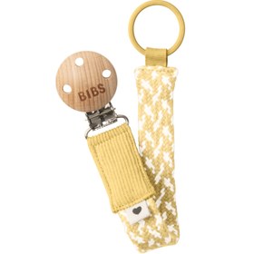 Resim Bibs Paci Braid Emzik Askısı - Pale Butter/Ivory 