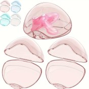 Resim 2 Adet Şeffaf Saklama Kutusu Klipsli - Dayanıklı Plastik Binky Saklama Kutusu, Oval Şekil Kapaklı, Açık Pembe & Mavi, Saklama Öğelerini Temiz & Erişilebilir Tutuyor, Saklama Öğesi Tutucu Klips 