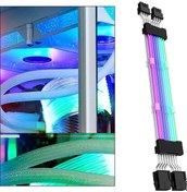 Resim Flybuy Suntek Rgb Kablo Psu Seti - 2x8 Pin Bilgisayar Pc Siyah 