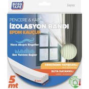 Resim Tape Epdm Kauçuk Pencere Kapı Izolasyon Bandı Beyaz 5MMX15MMX5MT 