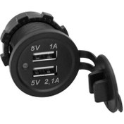 Resim IC-266C PANO TİPİ USB 8-32V GİRİS 5V 1A / 5V 2.1A CIKIS KULAKSIZ 30MM USB 