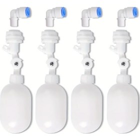 Resim Willowhaven 4 Adet 1/4 Otomatik Su Şamandıra Vana Şalteri Akvaryum Tankı 2 Yüzer Filtre Kontrol Aparatı Set 