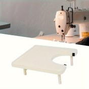 Resim 19.0x18.01cm Taşınabilir Nakış Dikiş Makinesi Uzatma Masası - Ayarlanabilir Yükseklik Sağlam Stand, Kaymaz Yüzey, Ev El Sanatları, Dikiş Projeleri için Kompakt Tasarım - Beyaz, Dikiş Alanı, Minimalist Tasarım, Pürüzsüz Yüzey, Dikiş Tutkunları 