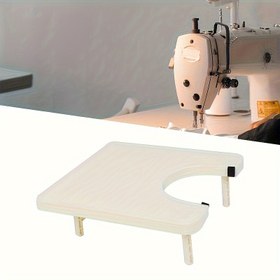 Resim 19.0x18.01cm Taşınabilir Nakış Dikiş Makinesi Uzatma Masası - Ayarlanabilir Yükseklik Sağlam Stand, Kaymaz Yüzey, Ev El Sanatları, Dikiş Projeleri için Kompakt Tasarım - Beyaz, Dikiş Alanı, Minimalist Tasarım, Pürüzsüz Yüzey, Dikiş Tutkunları 