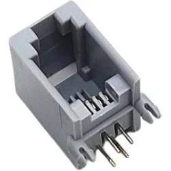 Resim Motorobit RJ11 4P4C Dişi Telefon Kablosu Konnektörü - Pcb Tipi 