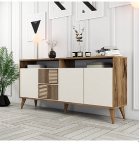 Resim Milan 160cm Konsol - Ceviz / Krem 