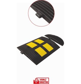 Resim 12110 Yk Kauçuk Şaseli Yol Kasisi + Kapak Reflektörlü Kapaklı Hız Kesici 