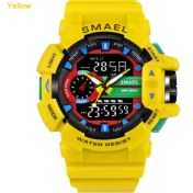 Resim Hanyang 1436 Sarı Smael Erkekler Spor Saat Askeri Saatler LED Kuvars Çift Ekran Kronometre Su Geçirmez Açık Spor Erkek Kol Saatleri (Yurt Dışından) 