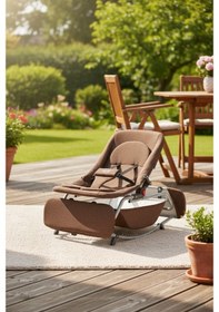 Resim Çift Yönlü Sallanabilir Lüks Ana Kucağı ve Bebek Dinlenme Koltuğu Ergonomik Tasarım 