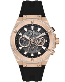 Resim Daniel Klein 46 Mm Kasası Rose Kordonu Siyah Renk İç Göstergeleri Aktif Erkek Kol Saati 