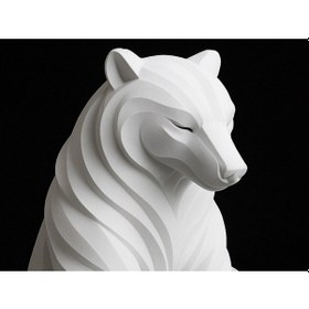 Resim 15cm Detaylı Ayı Heykel Koleksiyoner Biblosu Salon Ofis Modern Dekorasyon 