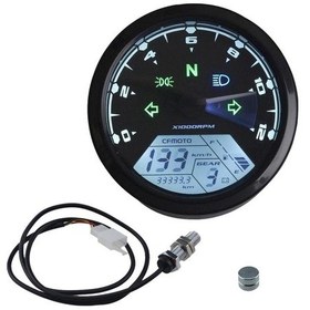 Resim Suntek 12000 Rpm Lcd Dijital Kilometre Sayacı Motosiklet 