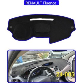 Resim Renault Fluence Torpido Koruma Halısı Mavi Kenar 