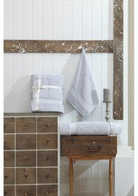Resim 2li Banyo Havlu Seti 90x160cm +50x90cm Ds A.gri A.gri 