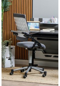 Resim Creo Mobili Yükseklik Ayarlı Vega Plus Çalışma Sandalyesi, Ofis Ve Bilgisayar Koltuğu Beyaz/gri Gri 