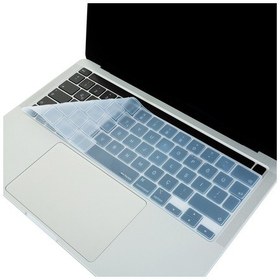 Resim Macbook Pro Klavye Koruyucu M1-m2 13inç Us-abd İngilizce Touchbarlı A2338 A2289 A2251 A2141 Uyumlu Şeffaf 