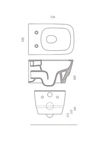 Resim Paluci Novella Matt Black Klozet 