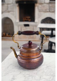 Resim Bakır Demlik İtalyan Model Oksitli Renk Oksitli Bakır 