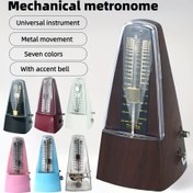 Resim NALU 7 Renkli Saf Bakır Mekanik Metronom, Yüksek Ses Kalitesi / Yüksek Hassasiyet / Pilsiz / Piyano/Gitar/Keman/Davul ve Diğer Enstrümanlar İçin Uygun Kule Tasarımı, Profesyonel Enstrüman Aksesuarları 