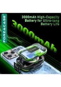 Resim Forzacase Rgb Manyetik Kablosuz 3000 Mah Powerbankli Telefon Soğutucu Radyatör Isı Önleyici Fan - Fc1222 