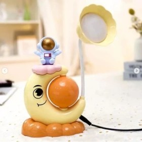 Resim Çocuk Odası Ay ve Astronot Desenli Gece Lambası 