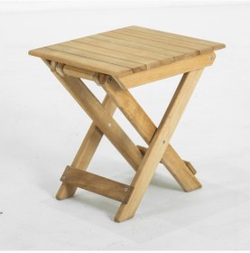 Resim Flat Kayın Ahşap Katlanır Bahçe Balkon Taburesi 38 x 40 x 45 
