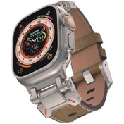 Resim Butam Bilişim Watch 7 45mm Clo- Krd-114 Metal Başlıklı Suni Deri Kordon-taba 