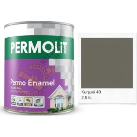 Resim Permolit Enamel Sentetik Yağlı Boya Kurşuni Gri 2.5 Lt. 