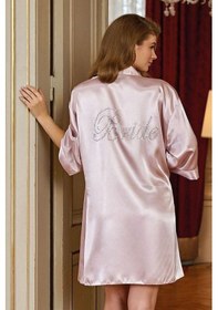 Resim Nurteks 5300 Bride Saten Sabahlık-pudra Pudra 