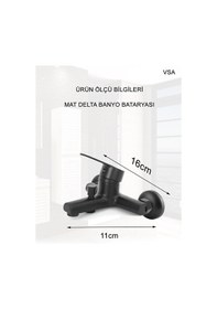 Resim Mat Delta Siyah Robot Yağmurlama Duş Seti Banyo Lavabo Ve Evye Batarya Seti Siyah 