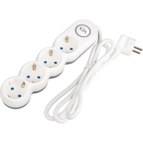 Resim Vea VE-2S4S 4'lü 1.5 Metre Kablolu Anahtarlı Grup Priz 