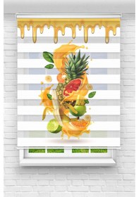 Resim Perdecizade Enxboy Tropikal Dijital Baskılı Zebra Perde-cocuk Odası-stor Perde Renkli 