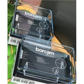 Resim Ikili Kare ve Dikdörtgen Borcam Tepsi Seti, Beyaz, Dayanıklı ve Şık Tasarım 