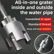 Resim 2-in-1 Entegre Boru Dişli, 1/2" Boyutlu Su Borusu Dişli İşleme Alüminyum Desteği. - Su Borusu Dişli Kesme İçin Çok Yönlü Metal Aracı, Tesisatçılar ve DIY Tutkunları İçin İdeal, Boru Tamir Gereklilikleri | Çok Yönlü Diş Kesme Aracı 