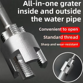 Resim 2-in-1 Entegre Boru Dişli, 1/2" Boyutlu Su Borusu Dişli İşleme Alüminyum Desteği. - Su Borusu Dişli Kesme İçin Çok Yönlü Metal Aracı, Tesisatçılar ve DIY Tutkunları İçin İdeal, Boru Tamir Gereklilikleri | Çok Yönlü Diş Kesme Aracı 