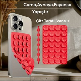 Resim Case collection Slikon Çift Taraflı Vantuz Telefon Tutucu Vakum,Cama Yapışan Çift Taraflı 