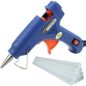 Resim 20WATT Sıcak Silikon Tabancası 10 Adet Çubuk Slikon Şeffaf Mum Yapıştırıcı 