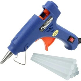 Resim 20WATT Sıcak Silikon Tabancası 10 Adet Çubuk Slikon Şeffaf Mum Yapıştırıcı 