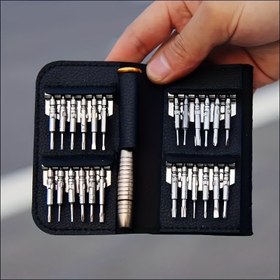 Resim 25in 1 Mini Hassas Tornavida Manyetik Seti, iPhone Kamera Saat PC için Elektronik Torx Tornavida Açma Tamir Araçları Kiti 