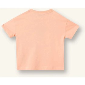 Resim DeFacto Relax Fit Penye Kısa Kollu Gül Rengi Tişört Kız Bebek H8231A526SM 