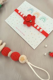 Resim Anivex Isimli Emzik Zinciri, Emzik Akısı, Emzik Tutucu Bebek Bandanası Kız Çocuk Bandanası 