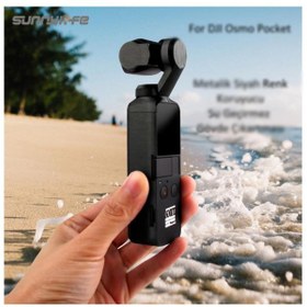 Resim Profisher Dji Osmo Pocket Için Metalik Siyah Renk Su Geçirmez Koruyucu Film Çıkartma 