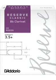 Resim D'addario Dct10355 Reserve Classic Bb Klarnet Kamışı No: 3.5+ Profesyonel - 10'lu Paket Kalın Uçlu Klasik Kesim Ve Profesyonel Direnç 