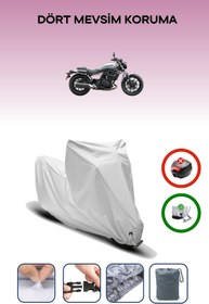 Resim Breen Kawasaki Eliminator 500 için Kilit Uyumlu Motosiklet Branda, Güvenli, Su Geçirmez Dayanıklı Kumaş 
